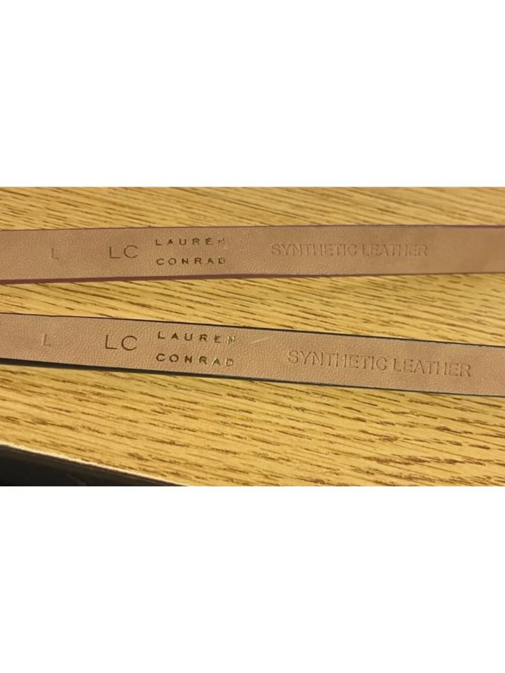 Lauren Conrad Women Faux Leather Belts 2 Pack L 34-38 Dark Red Black Slim Design